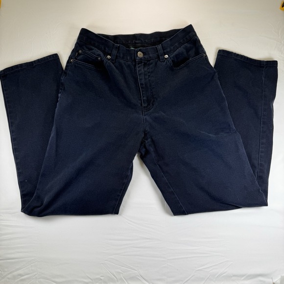 Ralph Lauren Lauren Jeans Co Womens Jeans 10 Blue Indigo Dark Denim Hi Rise‎ - Picture 2 of 7